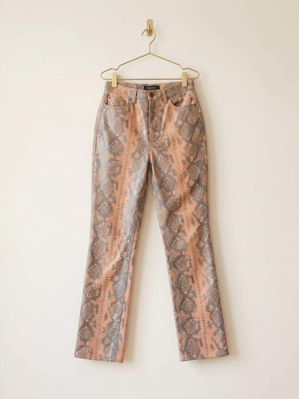 AFRM Brown Snake-Print pants